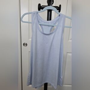Jockey Blue Sleeveless Tank Top with Cut Out Design